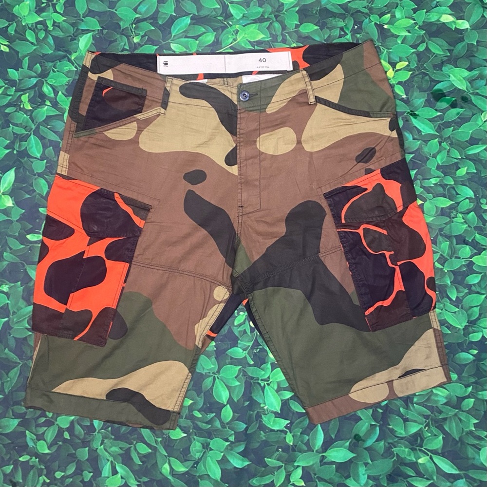 G-Star Raw Rovic Mix Loose 1/2 Pants Shorts Camo Cargos